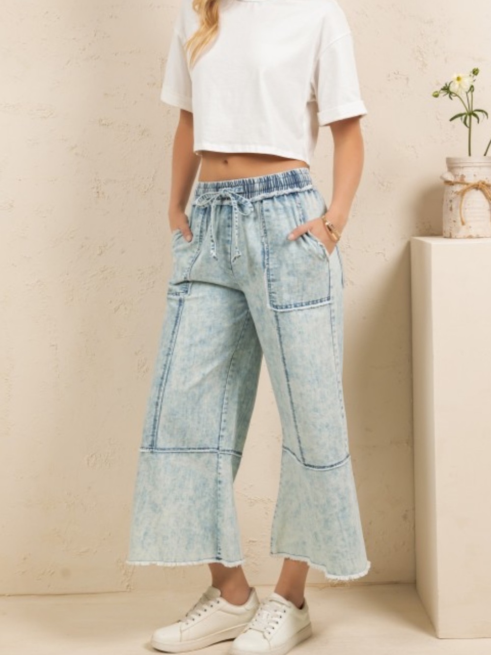 Sage + Fig Mineral Washed Pants - Picture 8 of 9